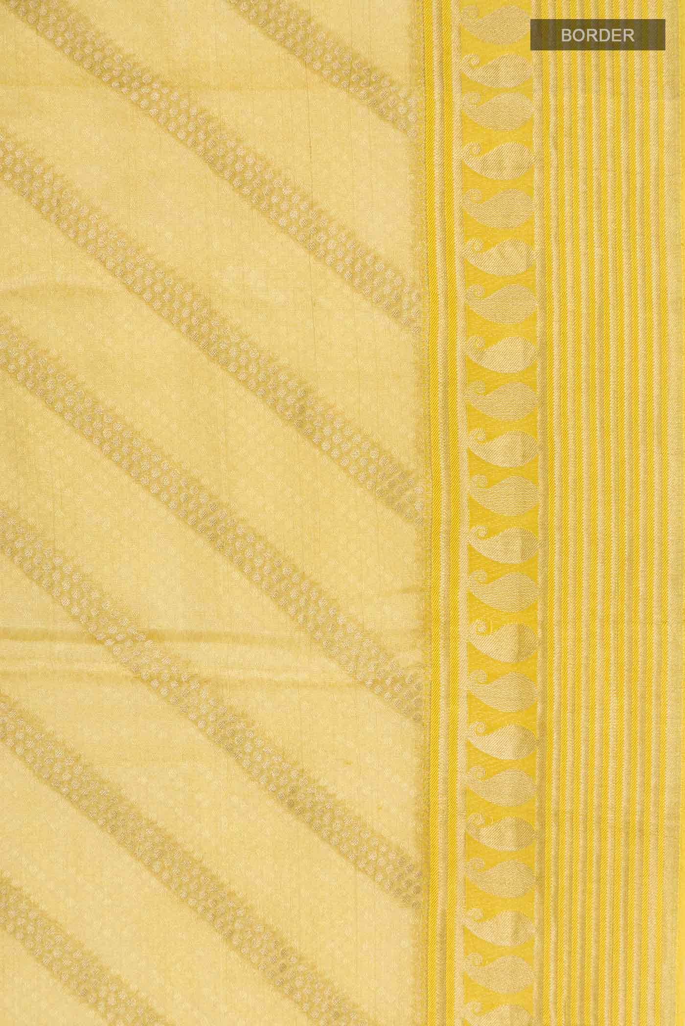 Yellow Mysore Georgette Saree