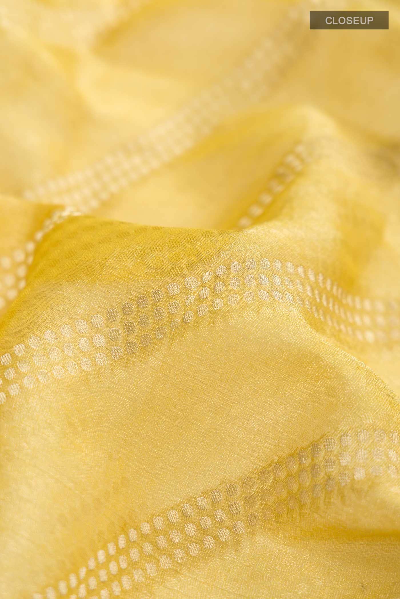 Yellow Mysore Georgette Saree