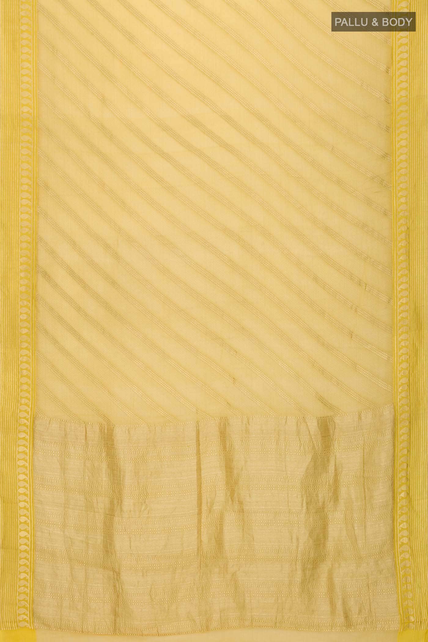 Yellow Mysore Georgette Saree
