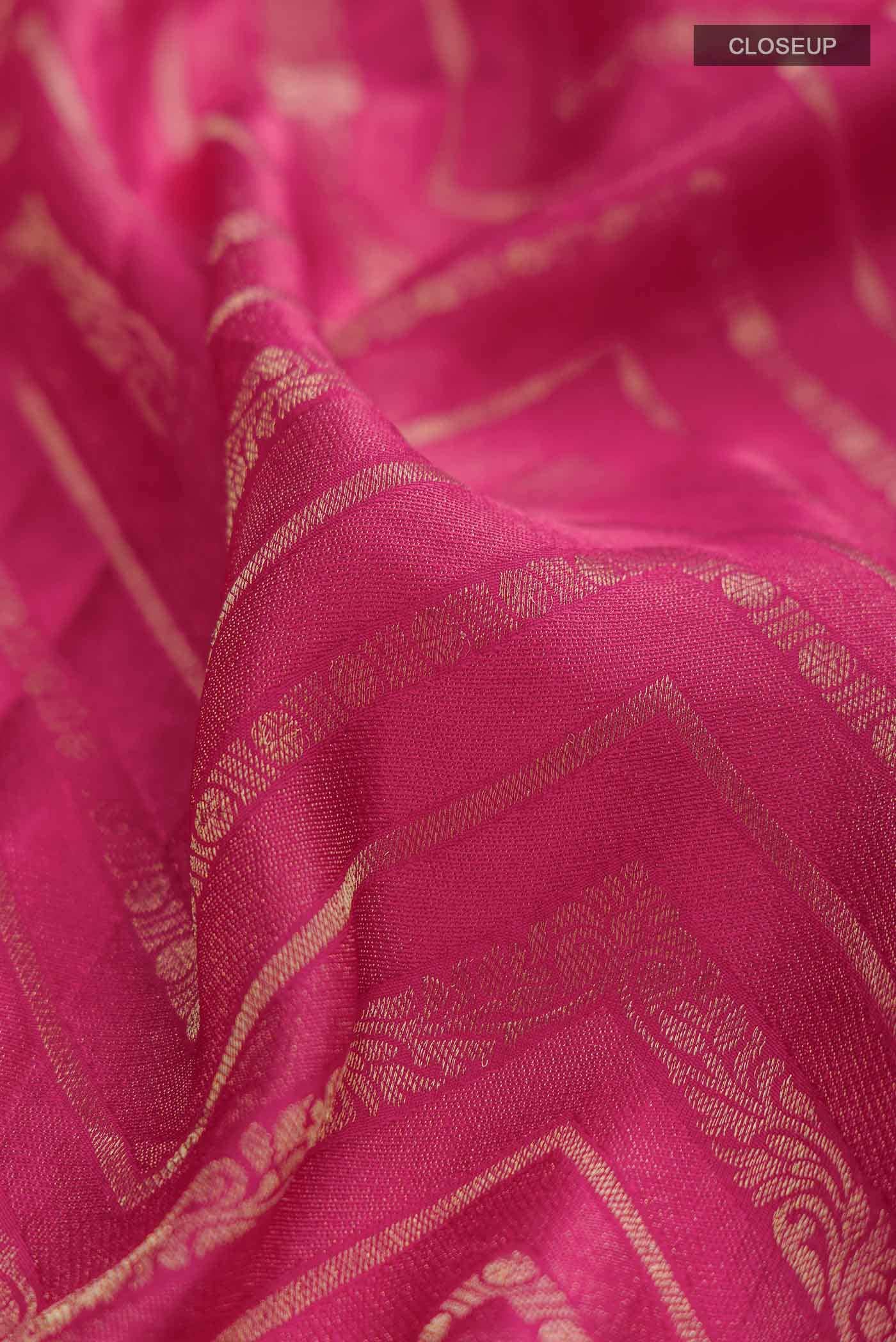 Pink Mysore Crepe Saree