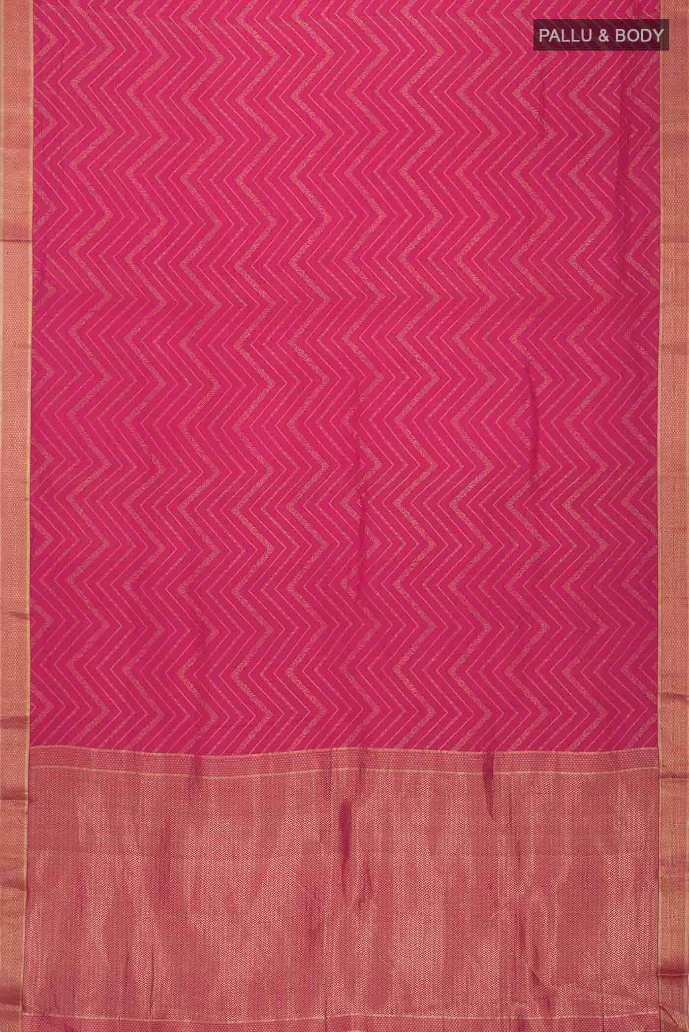 Pink Mysore Crepe Saree