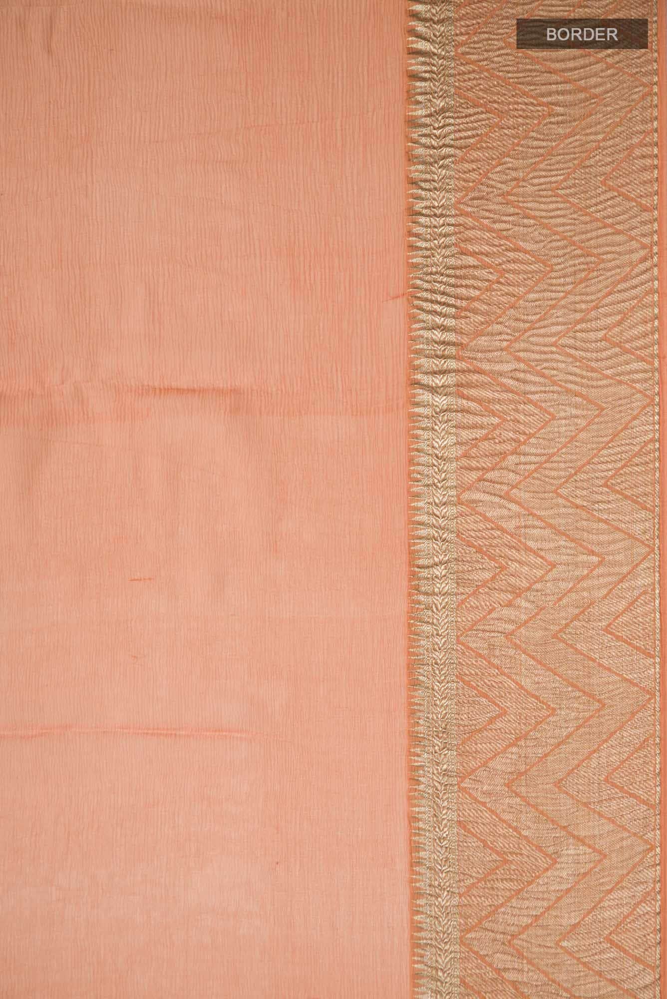 Peach Mysore Chiffon Saree