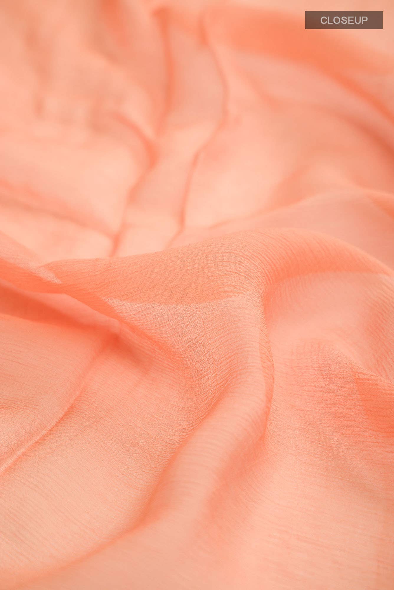 Peach Mysore Chiffon Saree