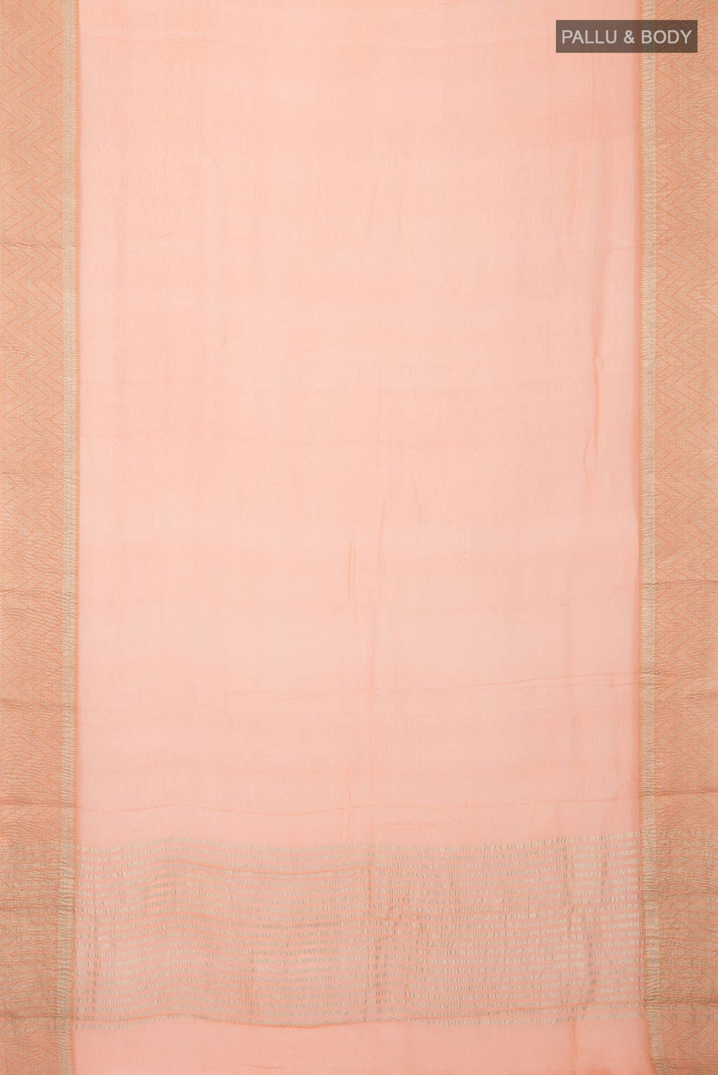 Peach Mysore Chiffon Saree