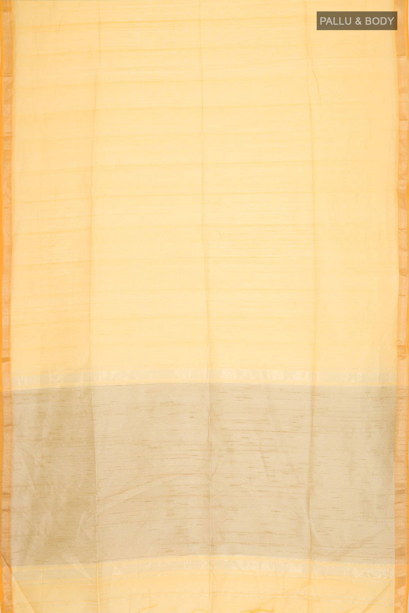 Yellow Blended Maheshwari Silk Cotton Saree