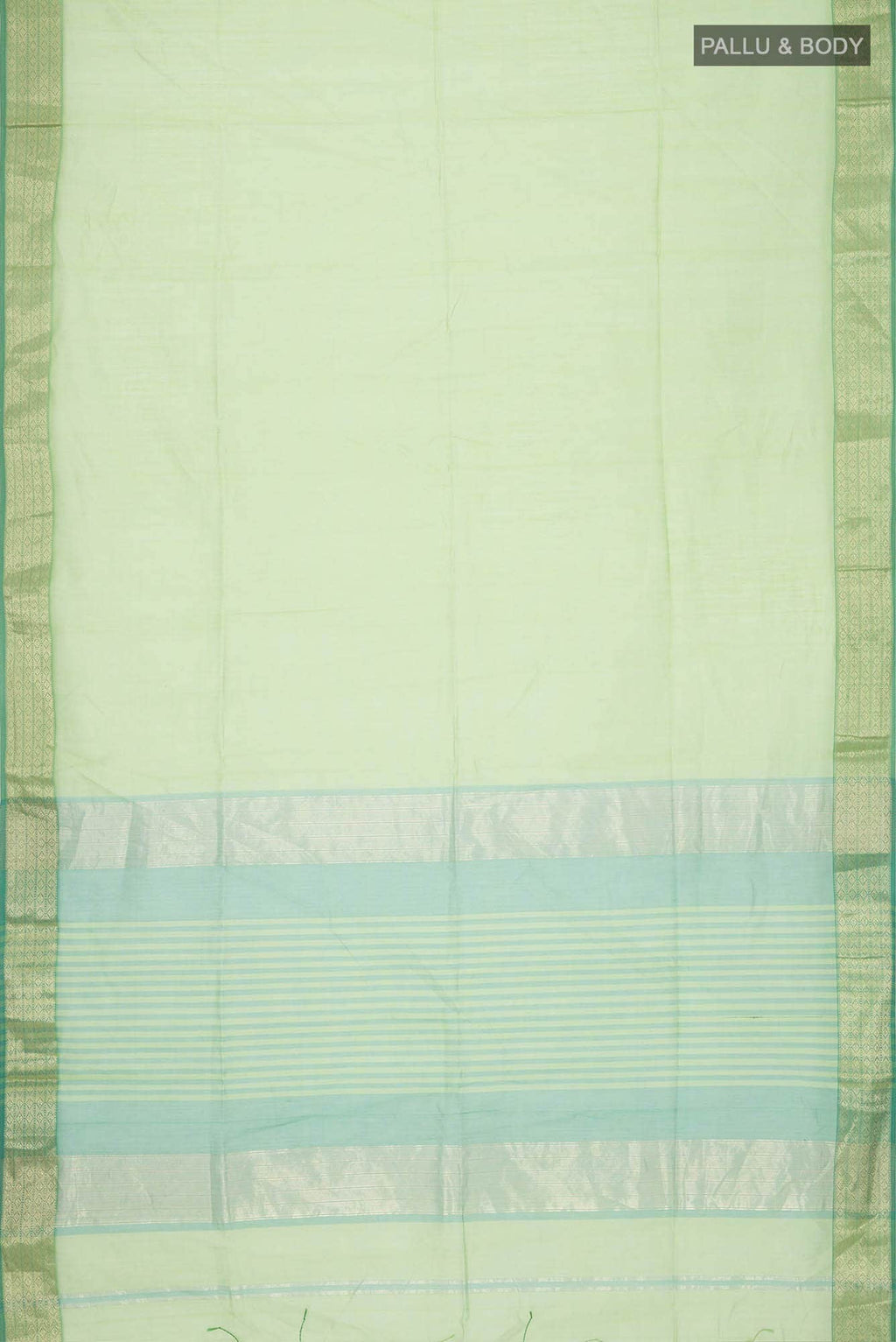 Green Blended Maheshwari Silk Cotton Saree