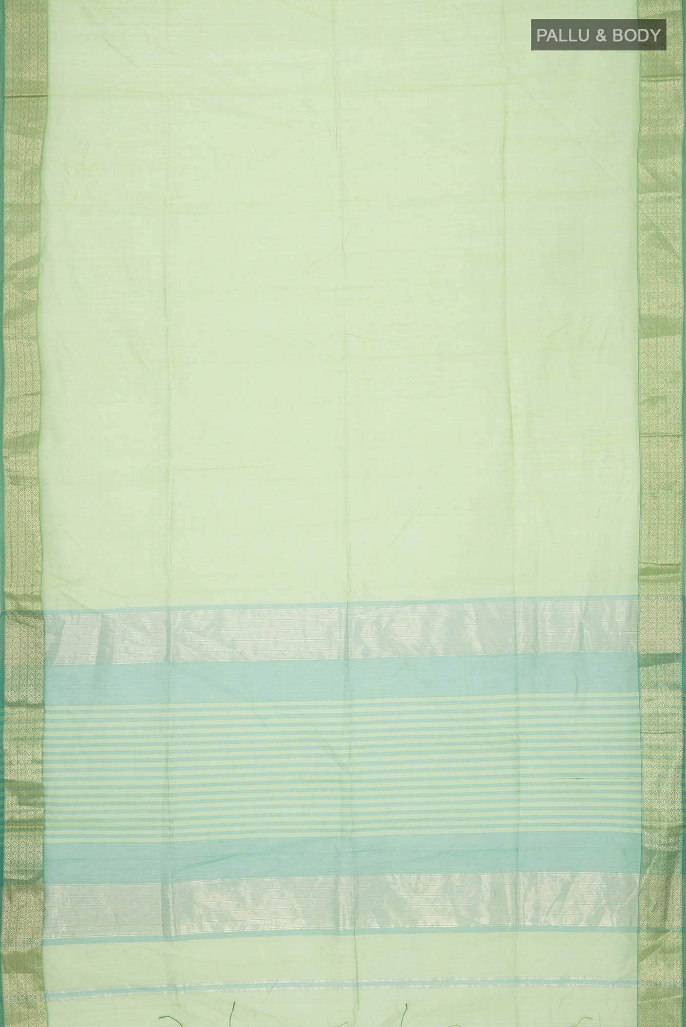 Green Blended Maheshwari Silk Cotton Saree