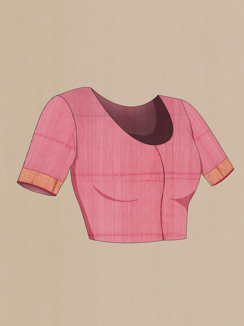 Pink Maheshwari Silk Cotton Saree