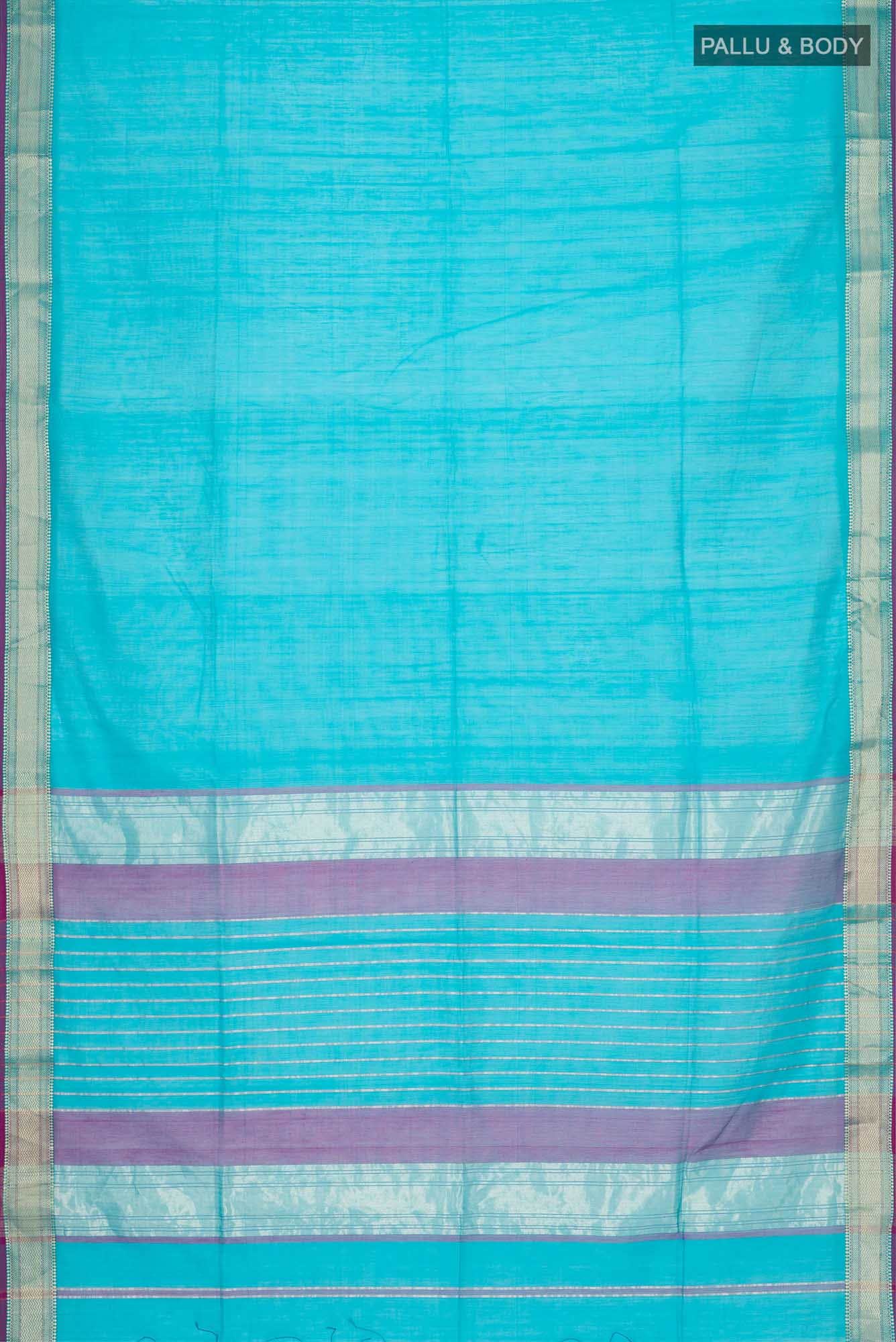 Blue Blended Maheshwari Silk Cotton Saree