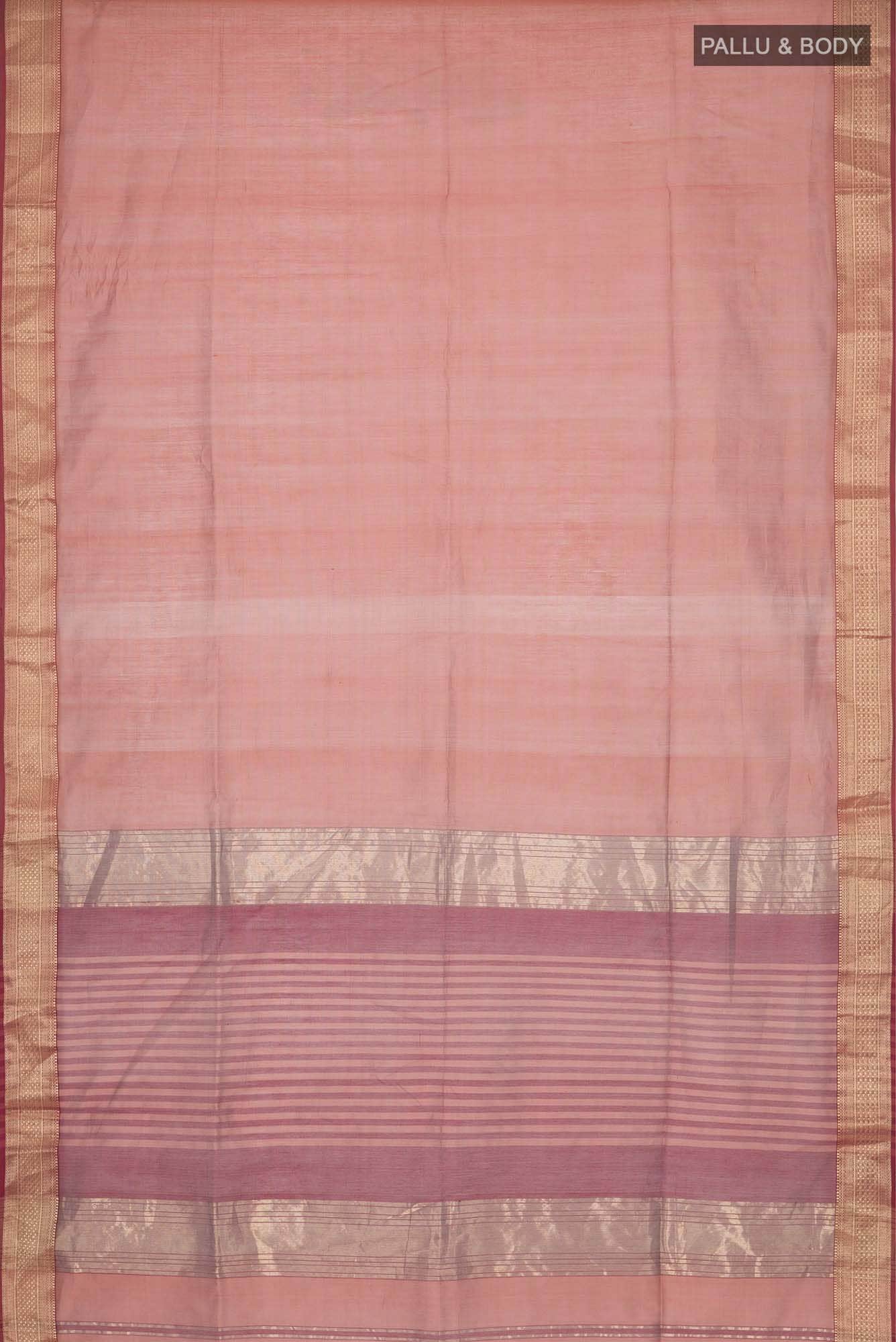 Maroon Blended Maheshwari Silk Cotton Saree