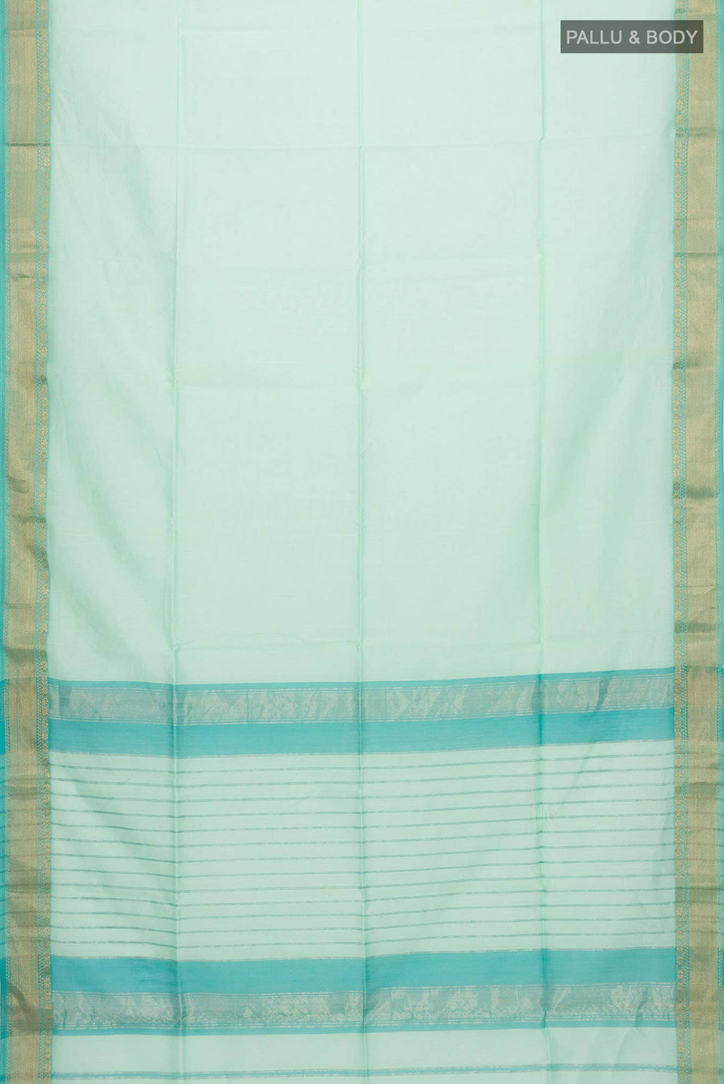 Mint Green Maheshwari Silk Cotton Saree