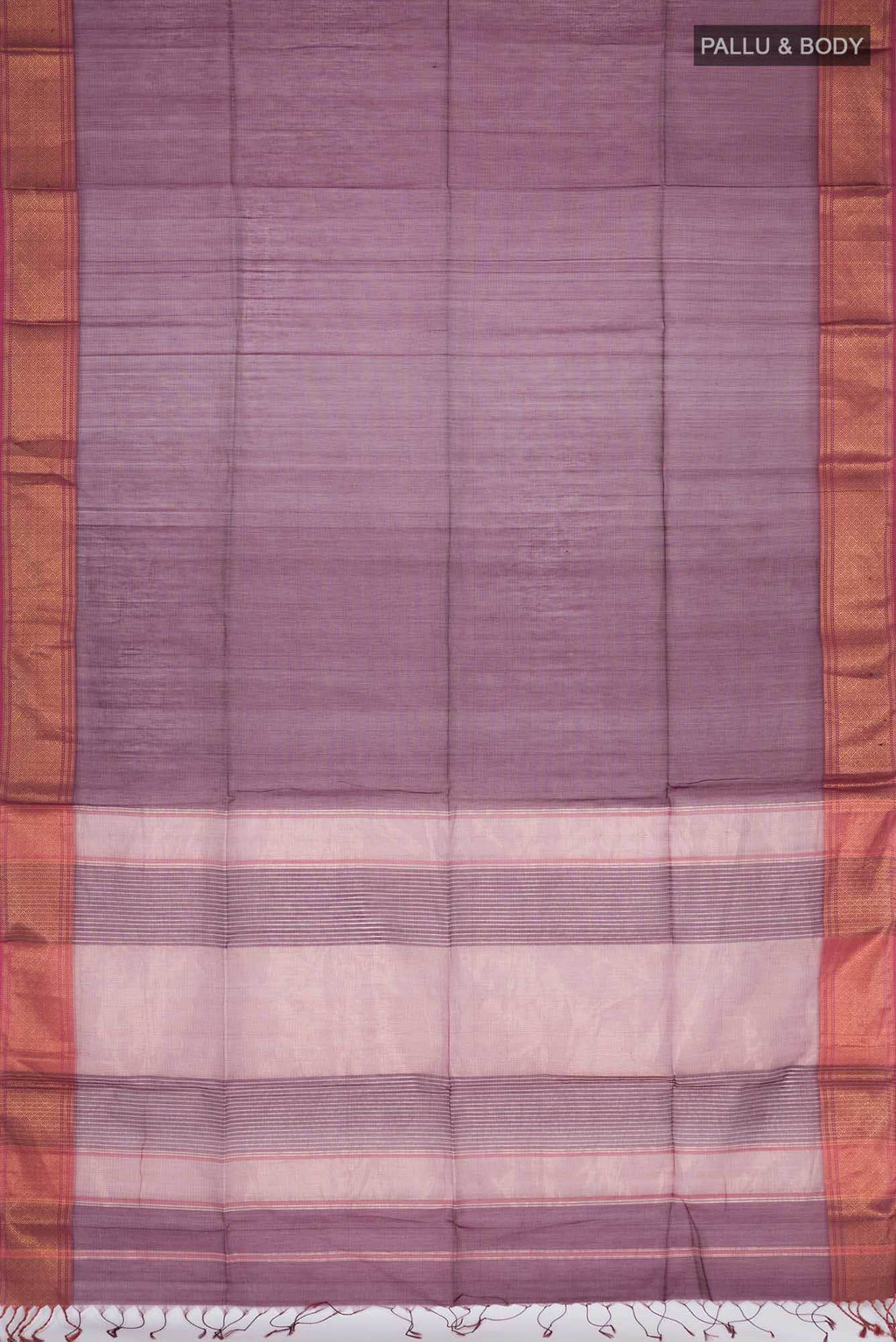 Maroon Maheshwari Silk Cotton Saree