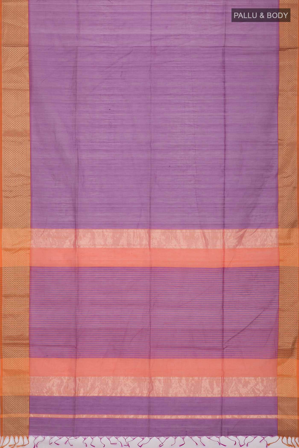 Purple Maheshwari Silk Cotton Saree