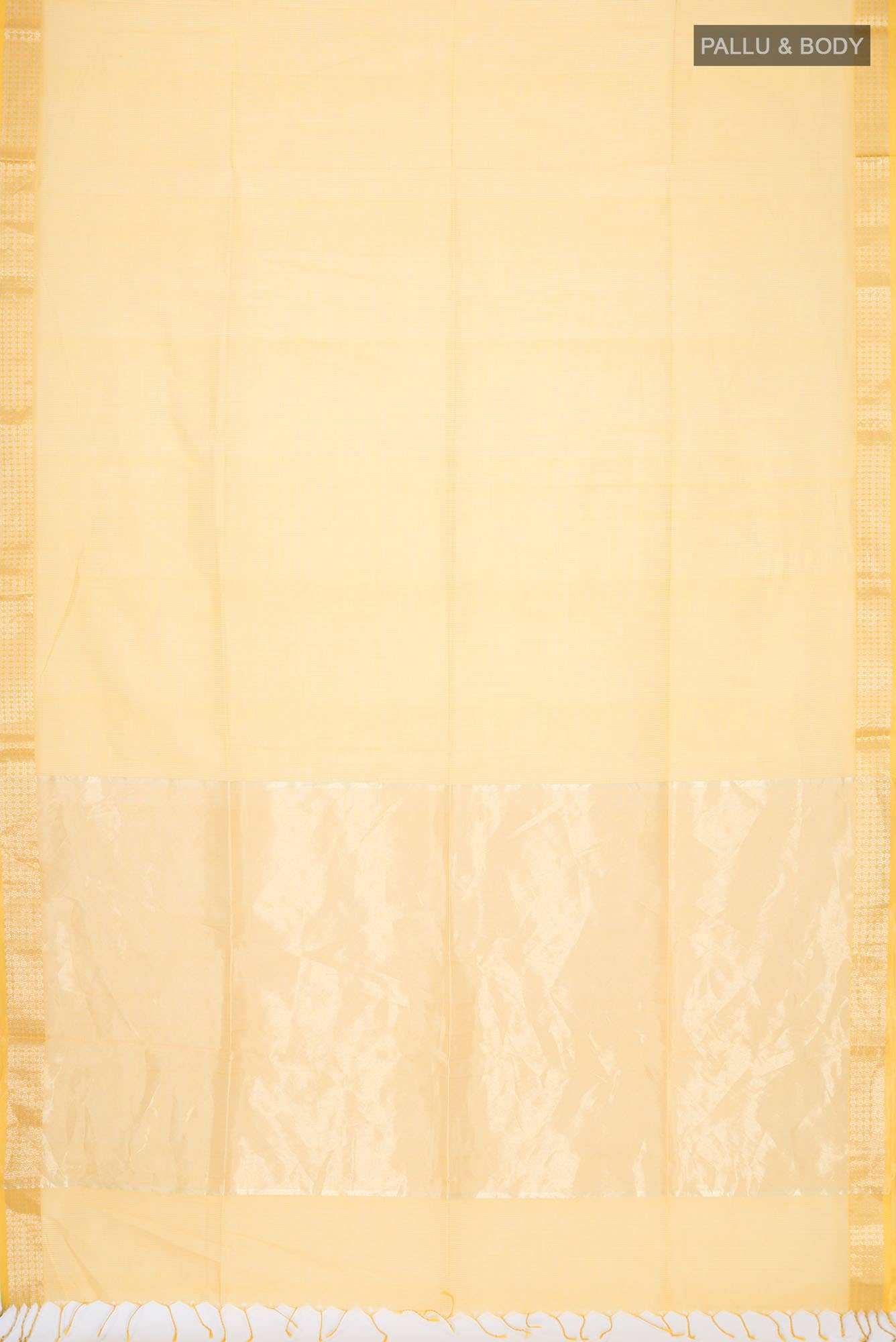 Yellow Maheshwari Silk Cotton Saree