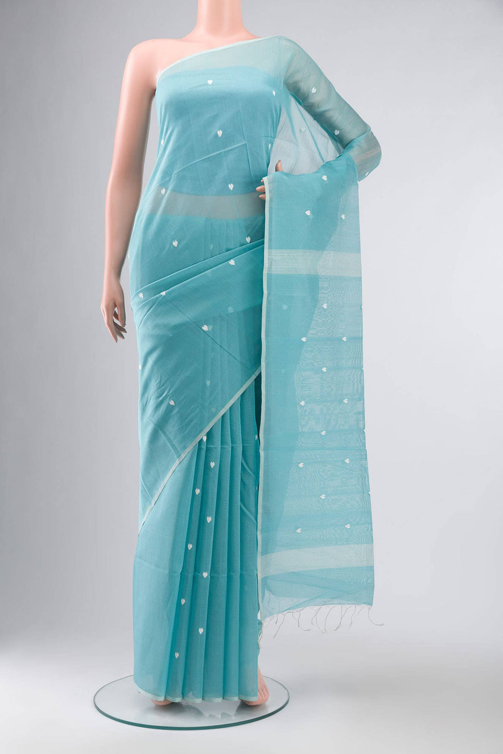 Blue Maheshwari Silk Cotton Saree