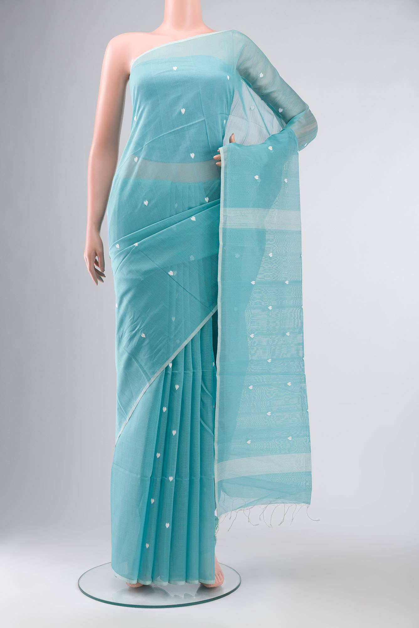 Blue Maheshwari Silk Cotton Saree