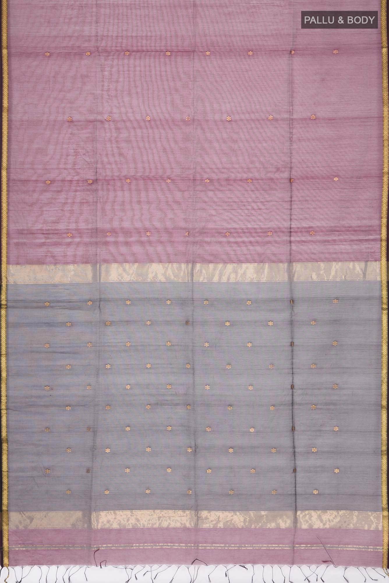 Maroon Maheshwari Silk Cotton Saree