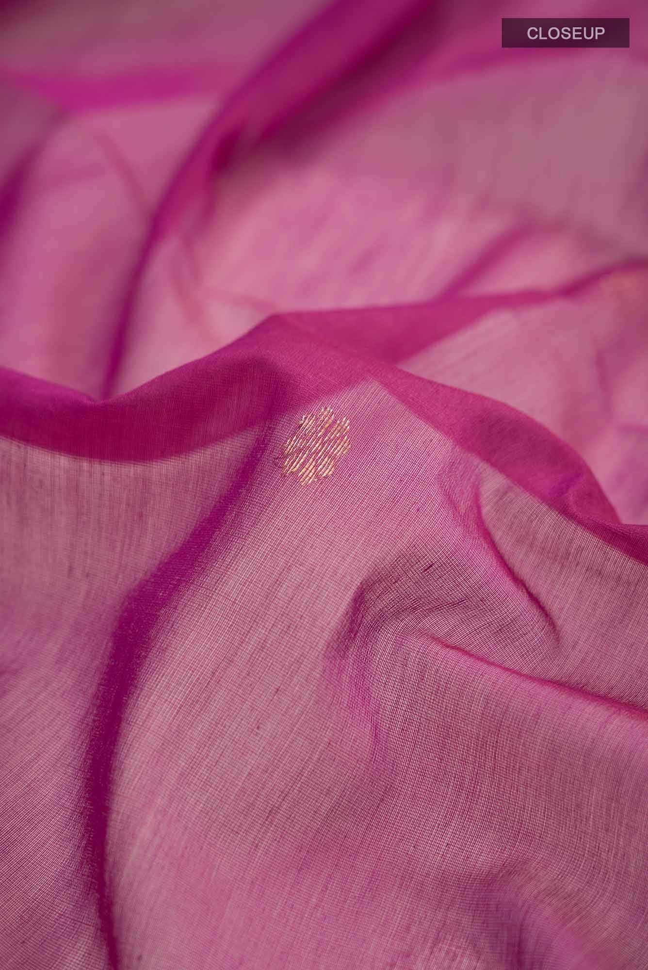 Magenta Maheshwari Silk Cotton Saree