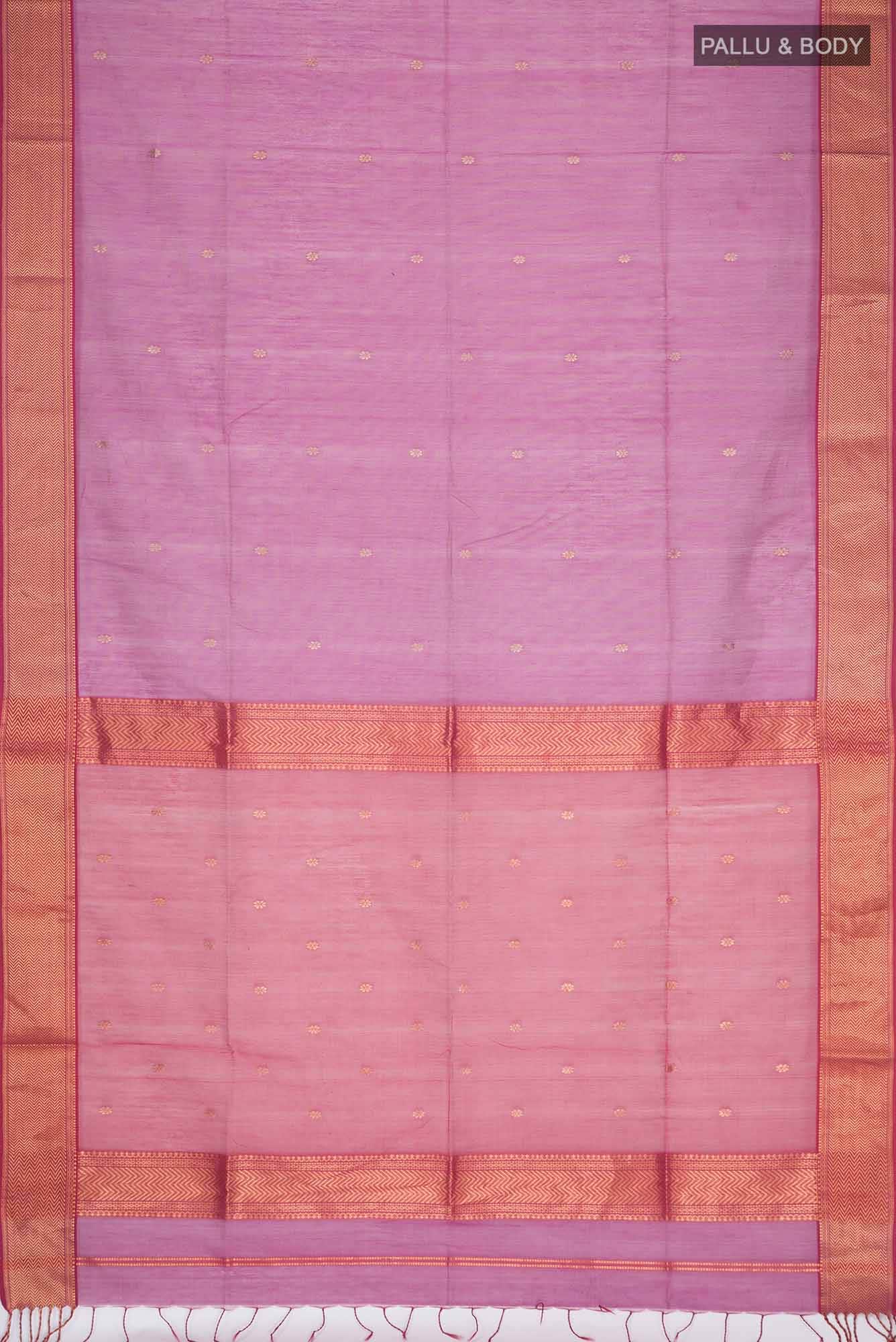 Magenta Maheshwari Silk Cotton Saree