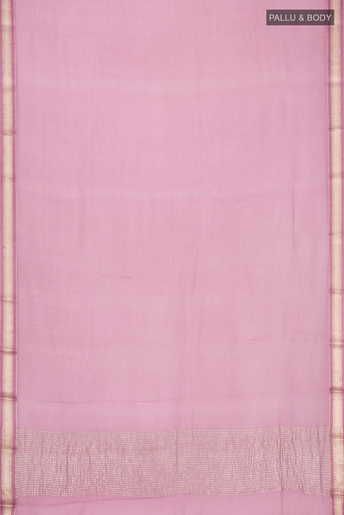 Pink Mysore Chiffon Saree