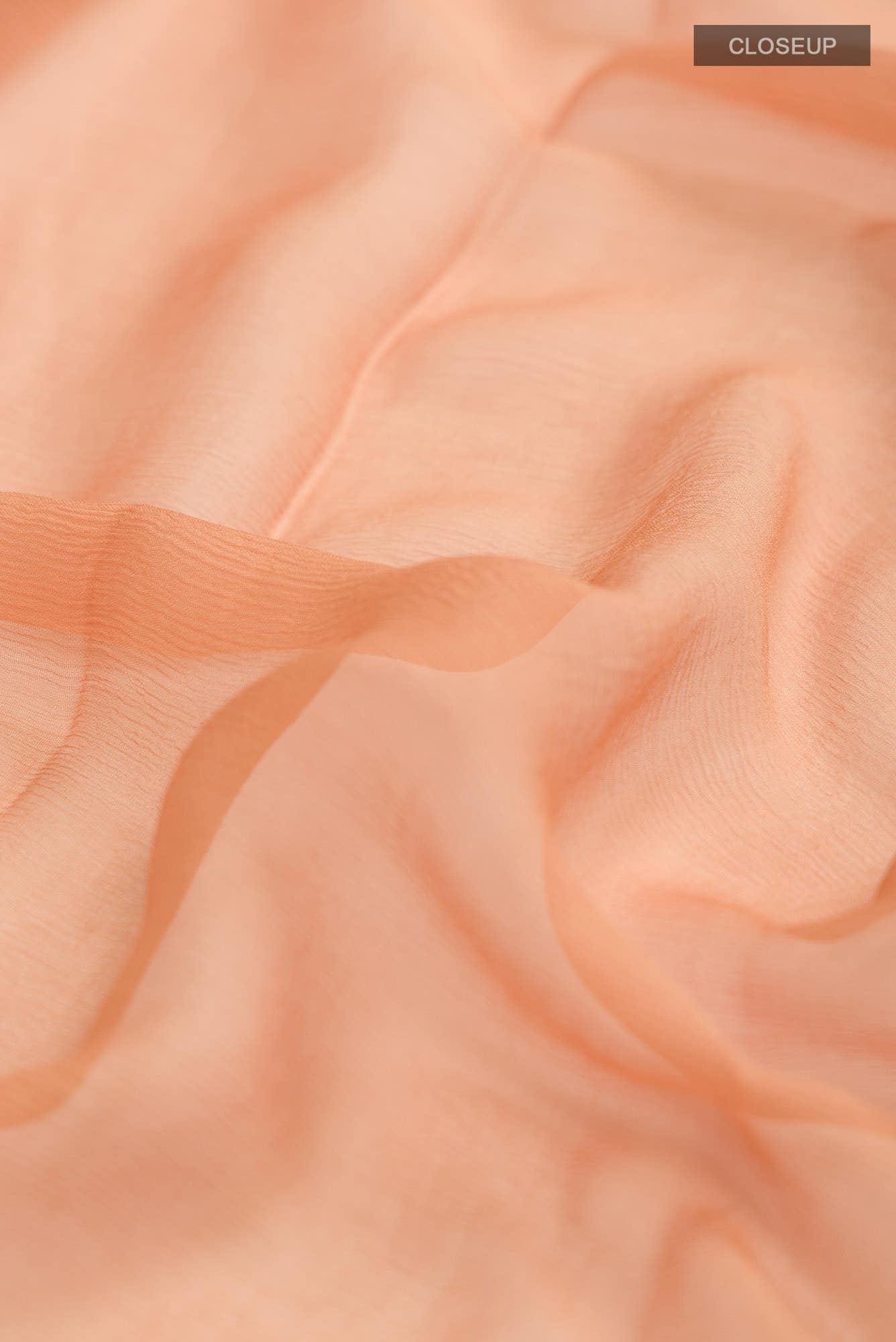 Orange Mysore Chiffon Saree