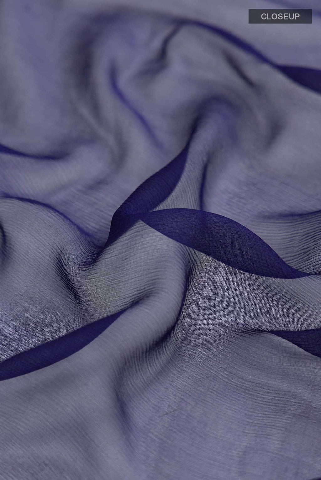 Navy Blue Mysore Chiffon Saree