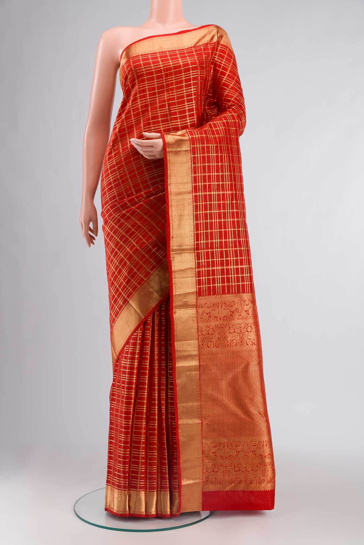 Red Kanchipuram Silk Saree
