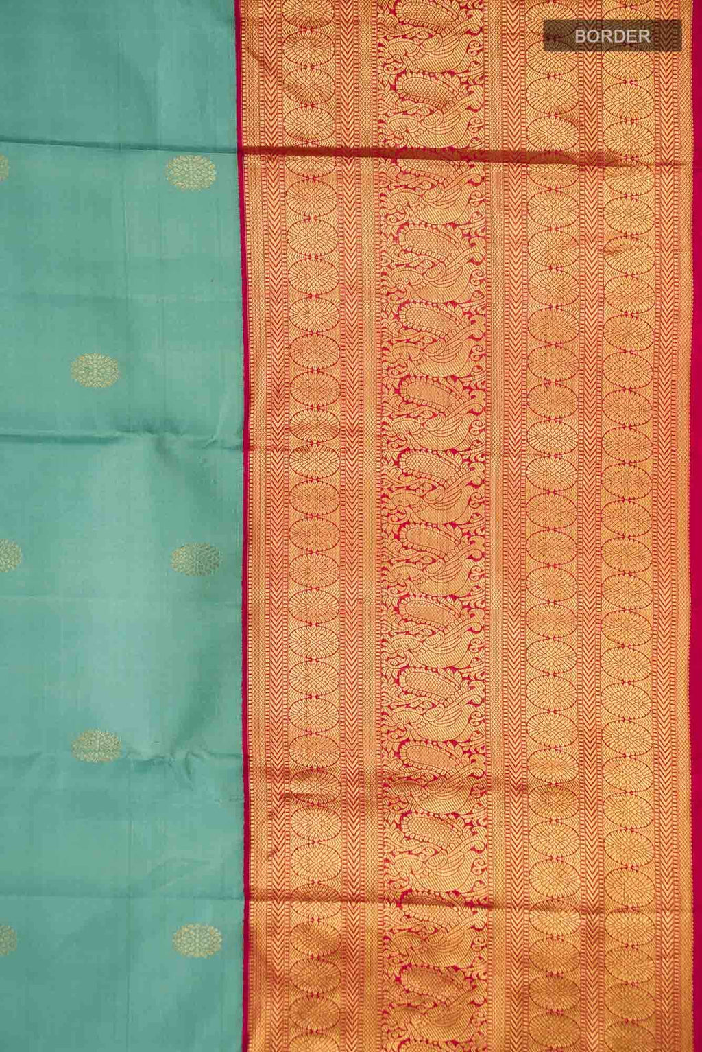 Sea Green Kanchipuram Silk Saree