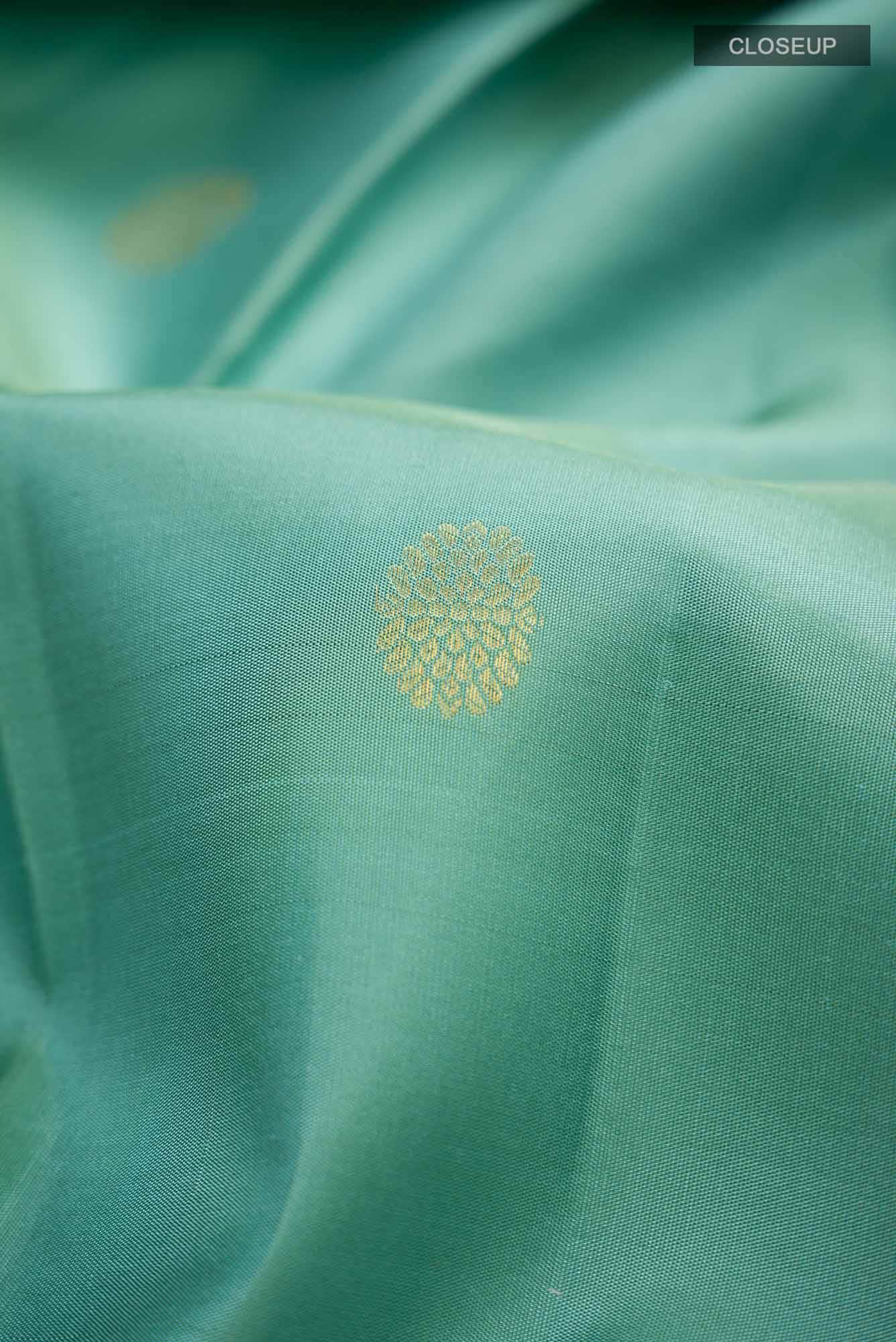 Sea Green Kanchipuram Silk Saree