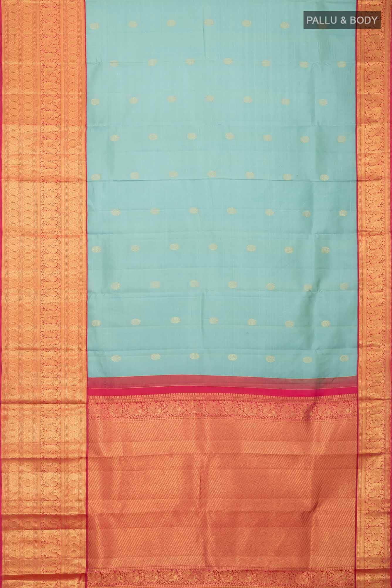 Sea Green Kanchipuram Silk Saree