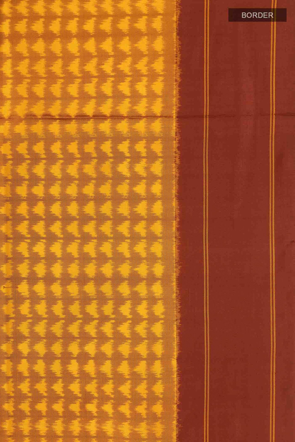 Mustard Pochampally Silk Saree