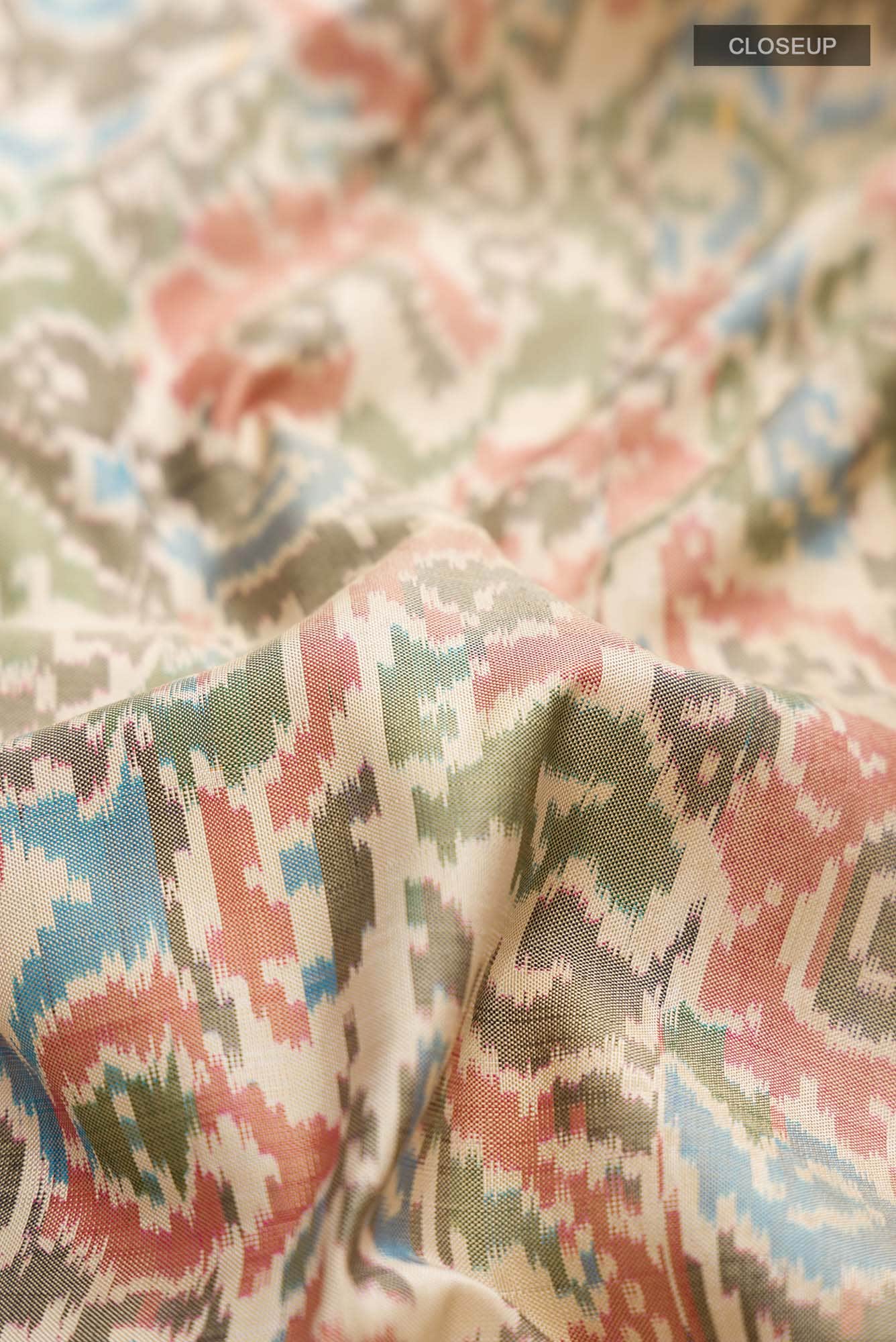 Beige Pochampally Silk Saree