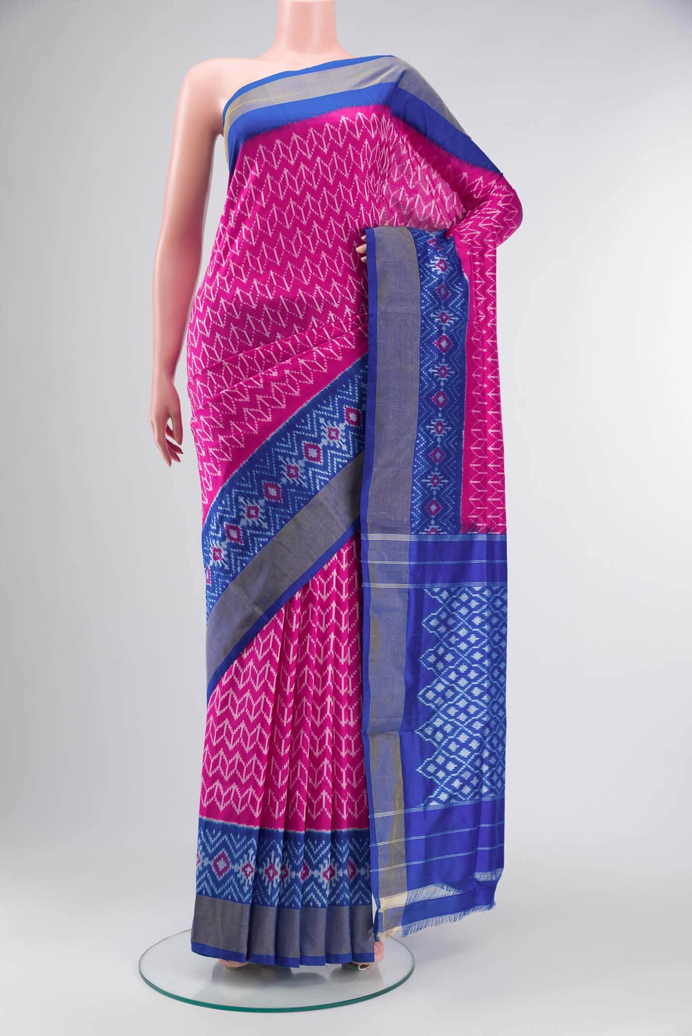 Pink Pochampally Silk Saree