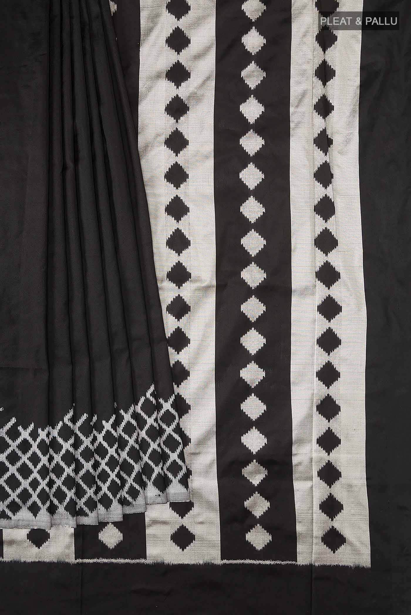 Black Pochampally Silk Saree