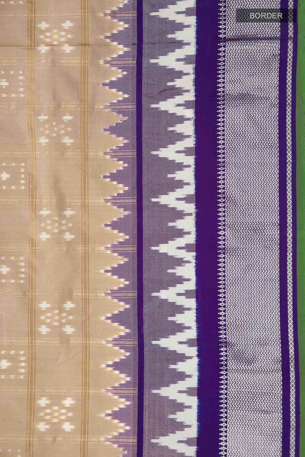 Beige Pochampally Silk Saree