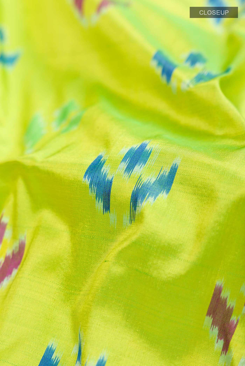 Parrot Green Pochampally Silk Saree