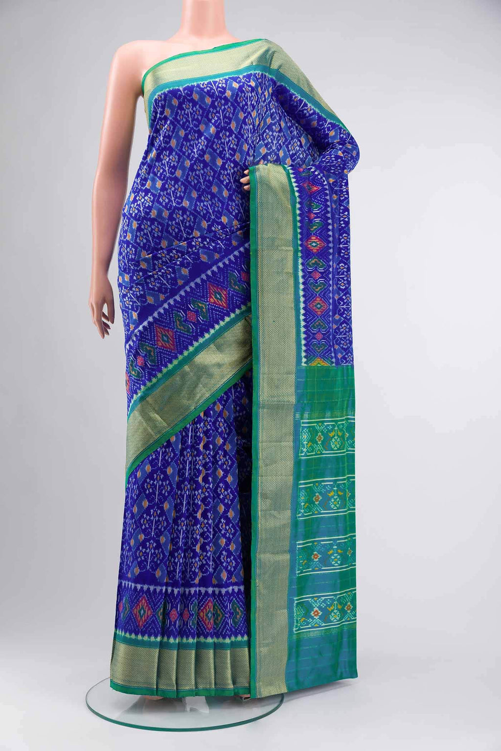 Blue Pochampally Silk Saree