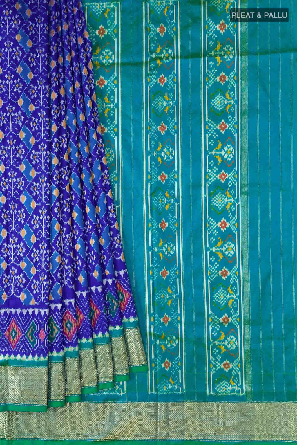 Blue Pochampally Silk Saree