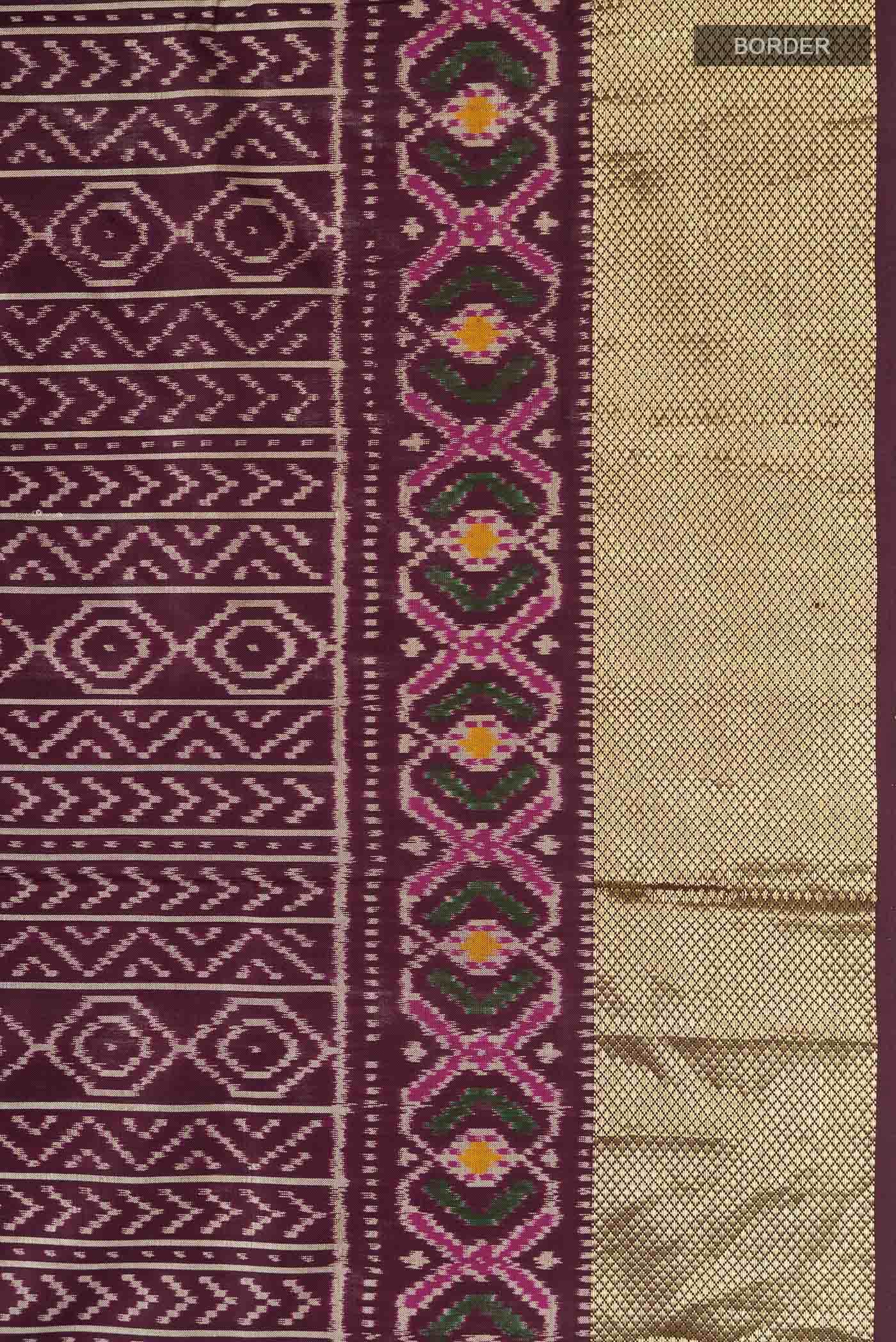 Brown Pochampally Silk Saree