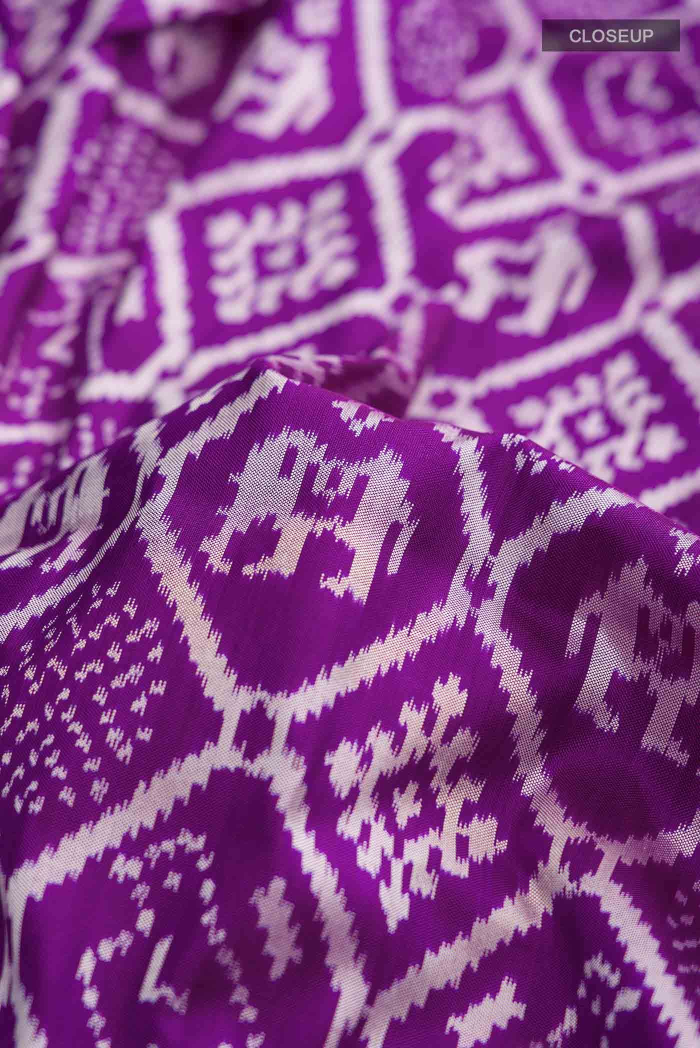 Purple Pochampally Silk Saree