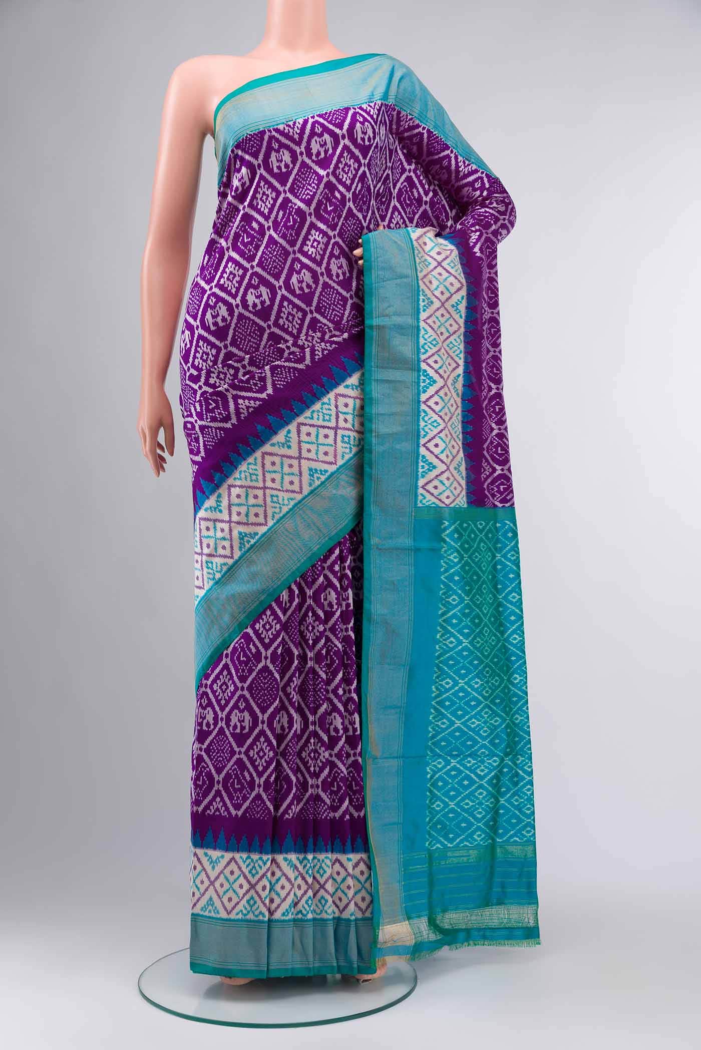 Purple Pochampally Silk Saree