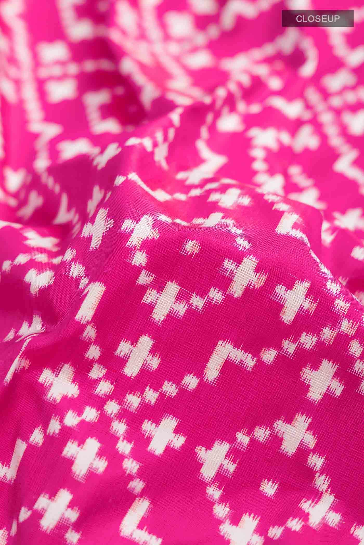 Pink Pochampally Silk Saree