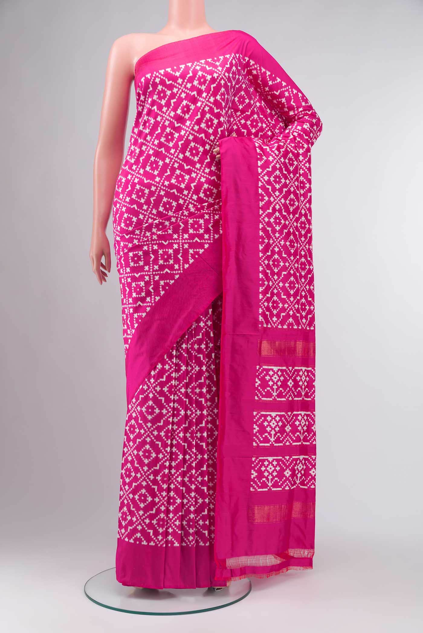 Pink Pochampally Silk Saree