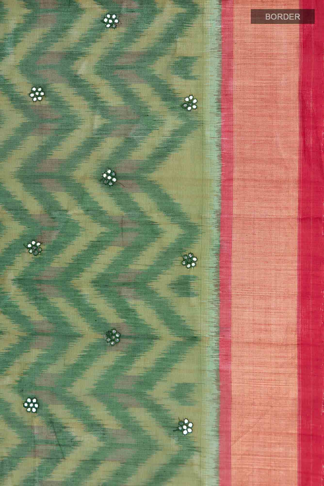 Green Silk Cotton Saree