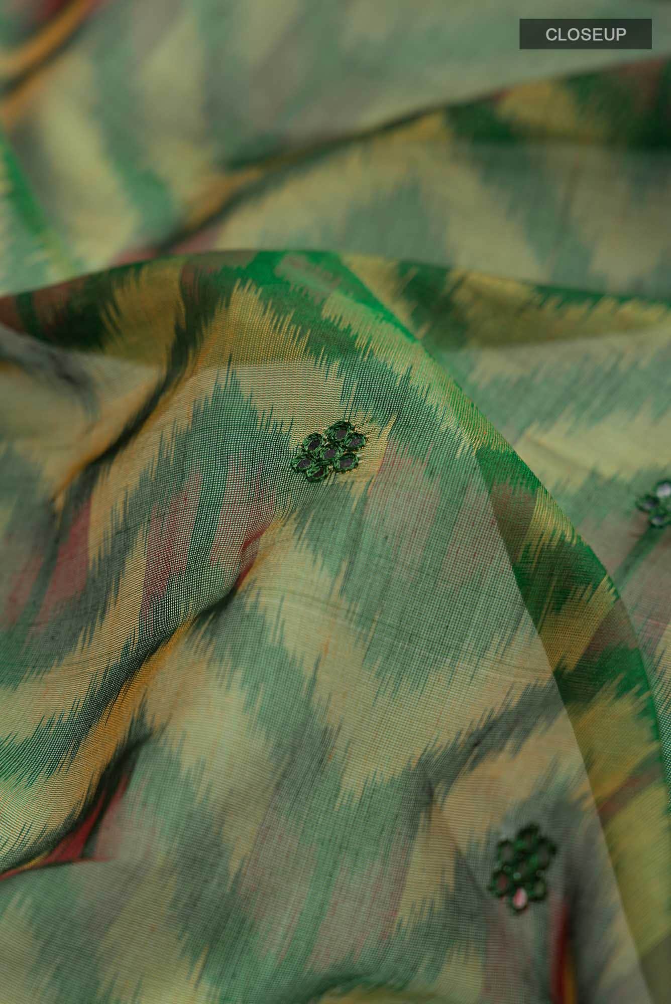Green Silk Cotton Saree
