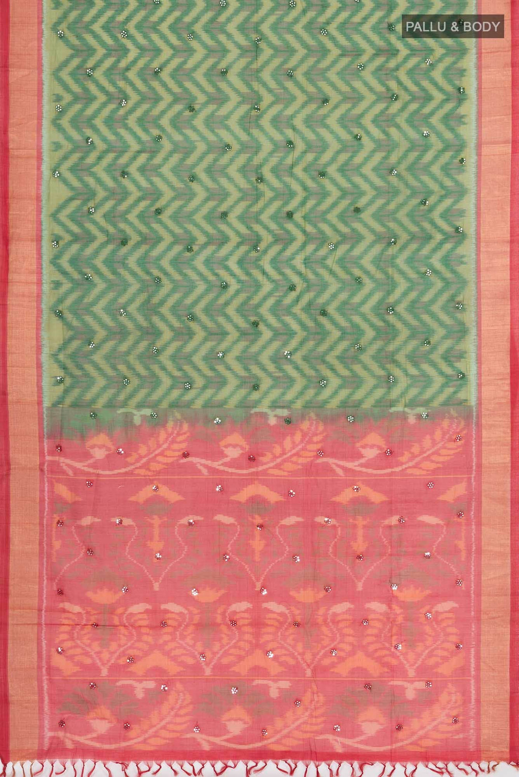 Green Silk Cotton Saree