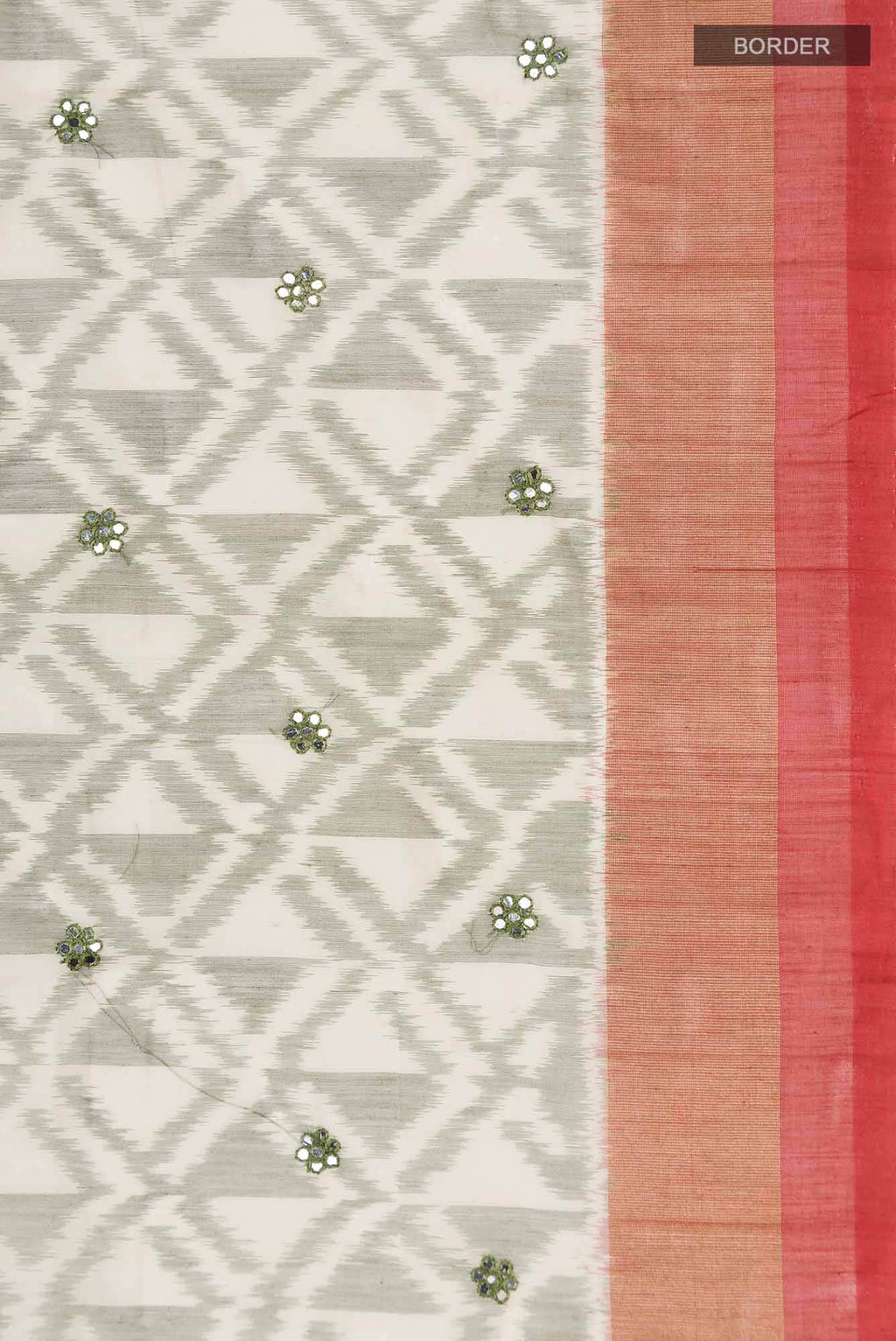 Cream Silk Cotton Saree