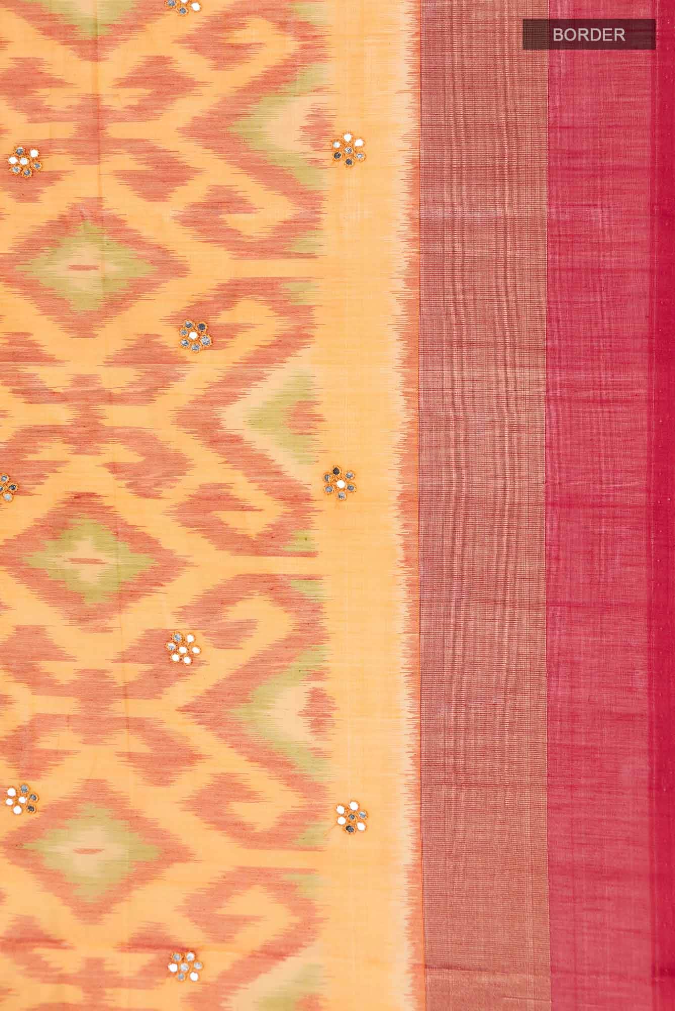 Yellow Silk Cotton Saree