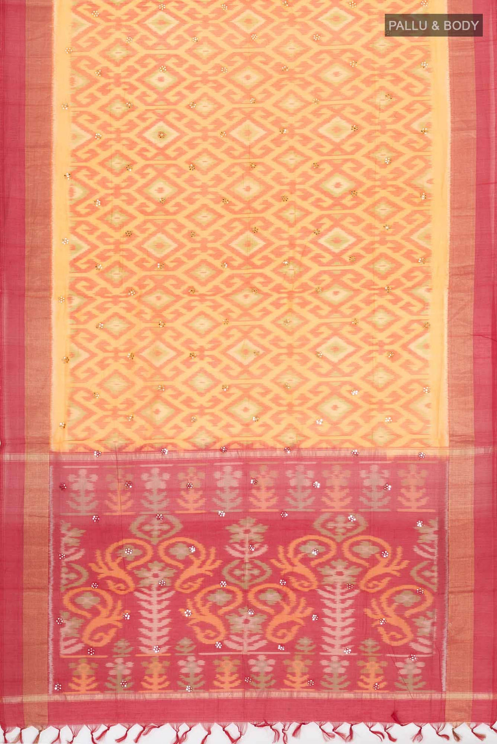 Yellow Silk Cotton Saree