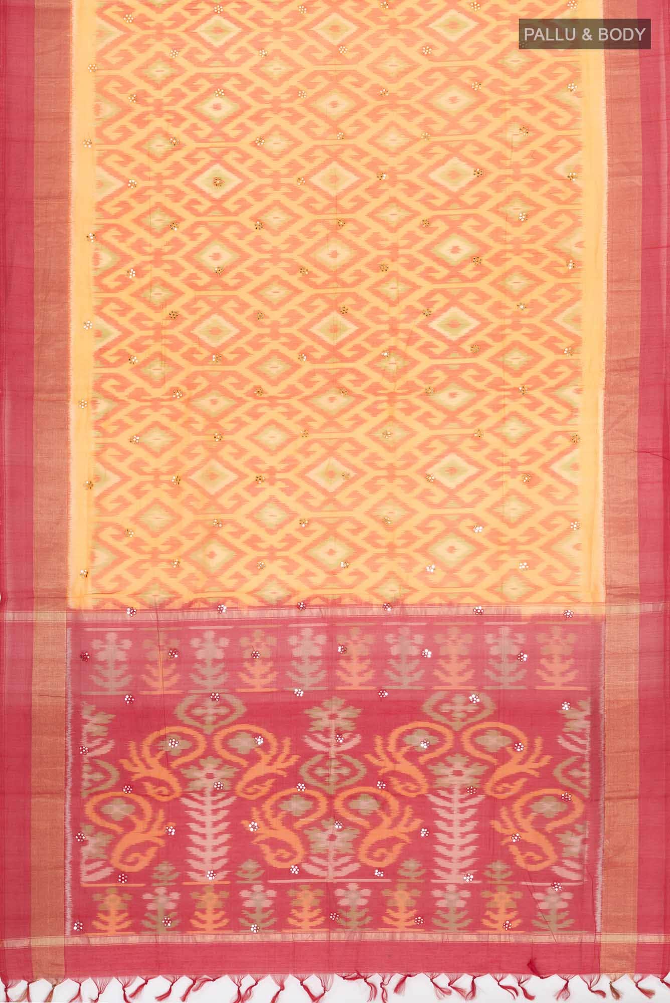 Yellow Silk Cotton Saree